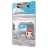 猫と一緒に電車に行く クリップボード (左)