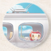 猫と一緒に電車に行く コースター (正面)