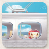 猫と一緒に電車に行く コースター (正面)