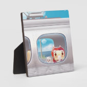 猫と一緒に電車に行く フォトプラーク (正面)