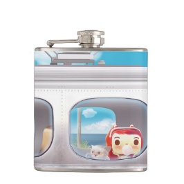 猫と一緒に電車に行く フラスク