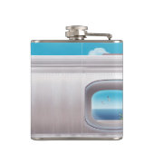 猫と一緒に電車に行く フラスク (裏面)