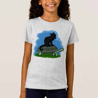 猫と亀 Tシャツ