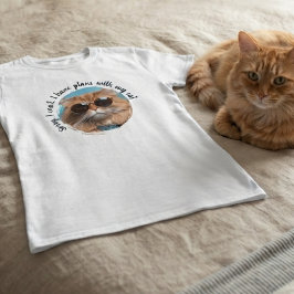 猫と予定があるのでごめんなさい オリジナルネコママデザイン Tシャツ