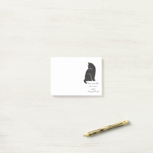 猫と使われる時間は決してフロイトの無駄にされた引用文ではないです ポストイット (デスク上)