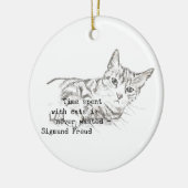 猫と使われる時間… セラミックオーナメント (左)