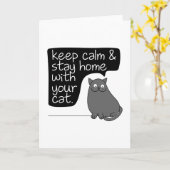 猫と保暮らしていらっしゃる カード (黄色い花)