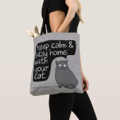 猫と保暮らしていらっしゃる トートバッグ (クローズアップ)