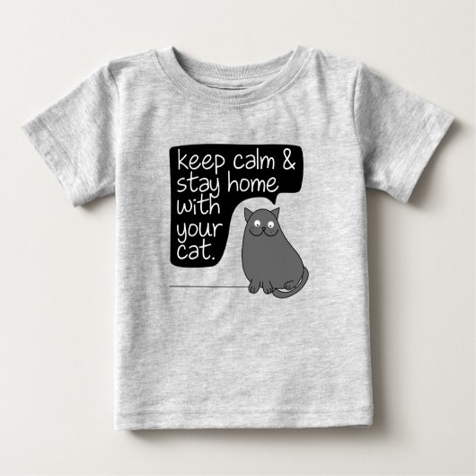 猫と保暮らしていらっしゃる ベビーTシャツ (正面)