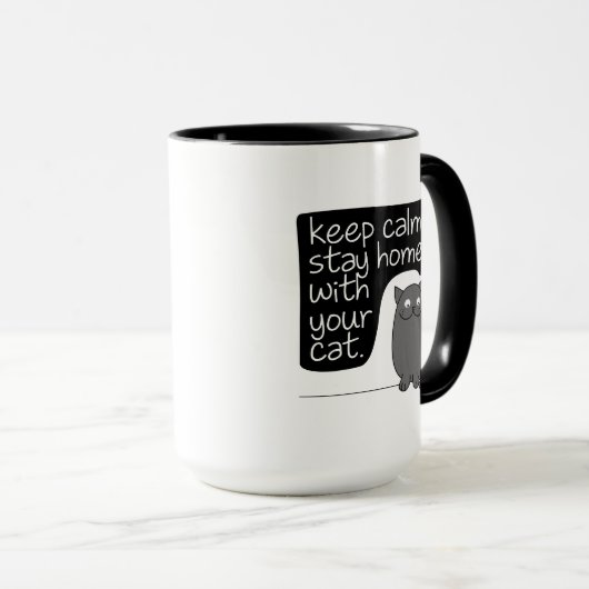 猫と保暮らしていらっしゃる マグカップ (正面右)