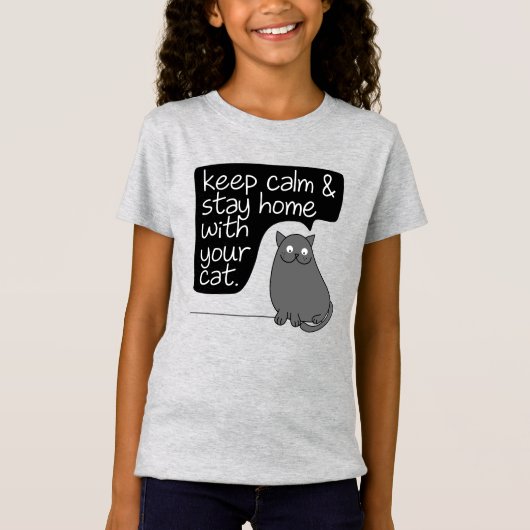 猫と保暮らしていらっしゃる Tシャツ (正面)