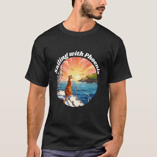 猫と共にフェニックス号で航海 - ハワイからオレゴンへ Tシャツ (正面)