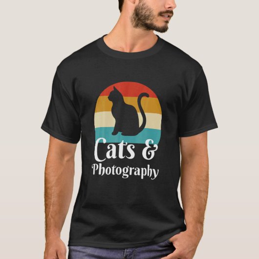 猫と写真 Tシャツ (正面)