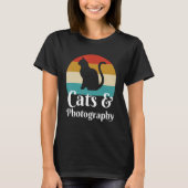 猫と写真 Tシャツ (正面)