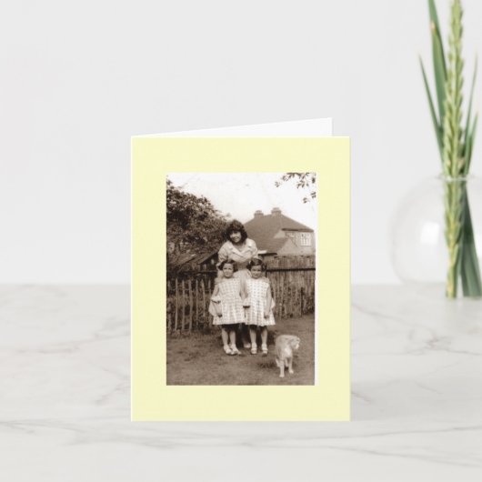 猫と同じくらいの可愛い双子の少女 カード (正面)