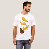 猫と天ぷら Tシャツ (正面フル)