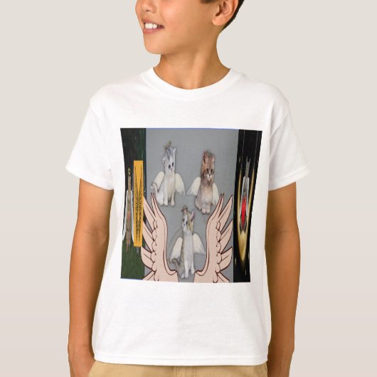 猫と天使を目指す Tシャツ (正面)