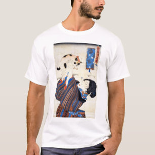 猫と女,国芳猫と女,国芳,浮世絵 Tシャツ