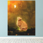 猫と妖精 キャンバスプリント (インサイチュ (ウッドフロア))