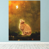 猫と妖精 キャンバスプリント (インサイチュ (ウッドフロア))