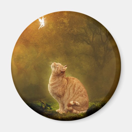 猫と妖精 マグネット (正面)