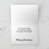 猫と子供のクリスマスグリーティング シーズンカード (内部)