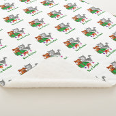 猫と子犬とのメリークリスマス シェルパブランケット (3/4)