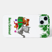 猫と子犬とのメリークリスマス Case-Mate iPhoneケース (裏面 (横))