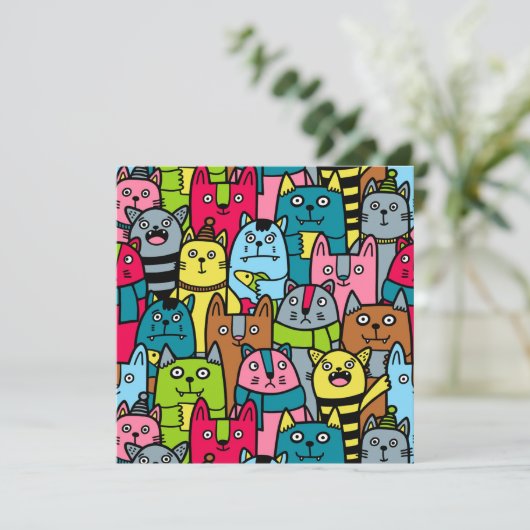 猫と子猫たち 招待状 (スタンド正面)