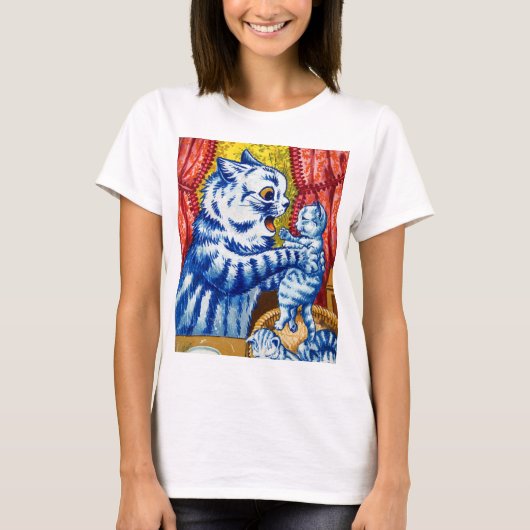 猫と子猫たち Tシャツ (正面)