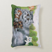 猫と子猫のルイ・ワイン アクセントクッション (正面(垂直))