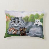 猫と子猫のルイ・ワイン アクセントクッション (裏面)