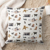 猫と子猫の写真が入った可愛い柄 クッション (ブランケット)