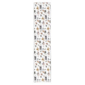 猫と子猫の写真が入った可愛い柄 ショートテーブルランナー (正面)