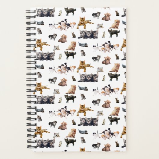 猫と子猫の写真が入った可愛い柄 プランナー手帳 (正面)