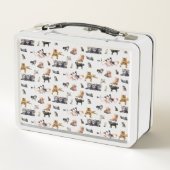 猫と子猫の写真が入った可愛い柄 メタルランチボックス (裏面)