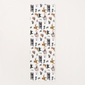 猫と子猫の写真が入った可愛い柄 ヨガマット (正面)