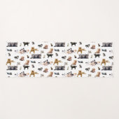 猫と子猫の写真が入った可愛い柄 ヨガマット (正面(横))