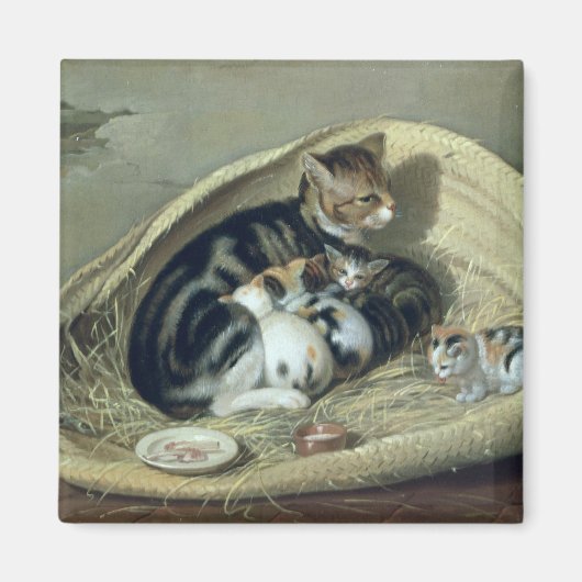 猫と子猫をバスケットに, 1797 マグネット (正面)