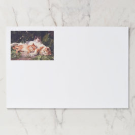 猫と子猫ファインアート ペーパーパッド