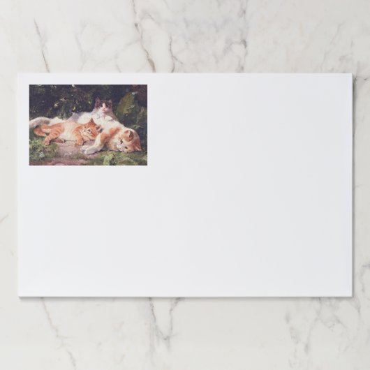 猫と子猫ファインアート ペーパーパッド (正面)