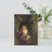 猫と子猫ヘンリエRonner-Knip ポストカード (スタンド正面)