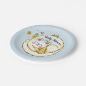 猫と子猫ベビースシャワーパーティープレート ペーパープレート (アングル)