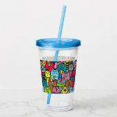 猫と子猫 アクリルタンブラー (裏面)