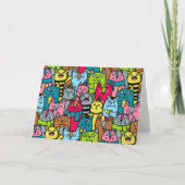 猫と子猫 カード (裏面)