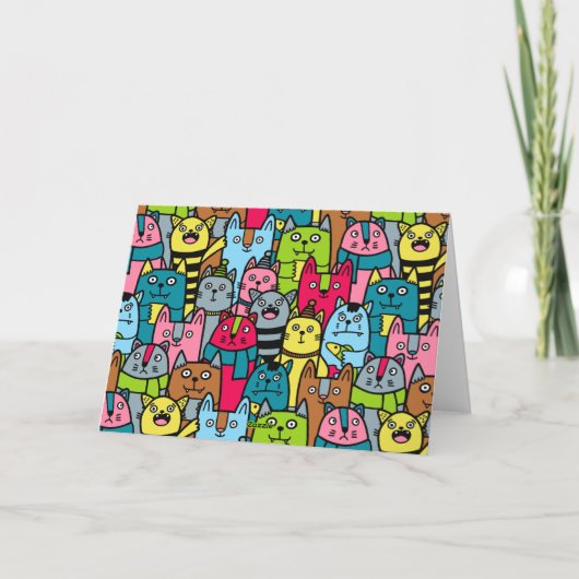 猫と子猫 カード (裏面)