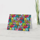 猫と子猫 カード (正面)