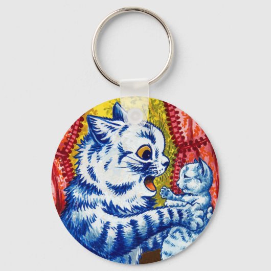 猫と子猫 キーホルダー (正面)