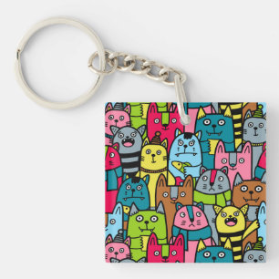 猫と子猫 キーホルダー