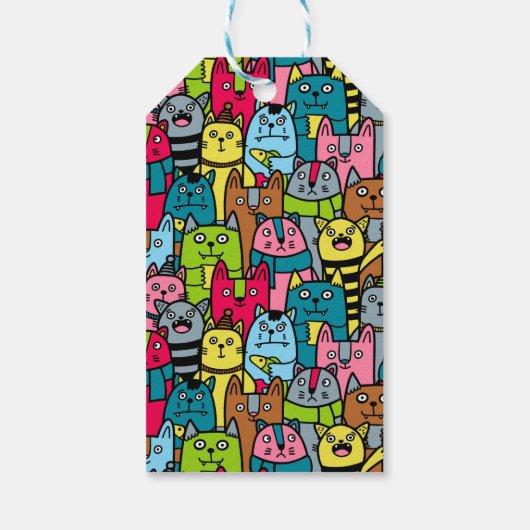 猫と子猫 ギフトタグ (裏面)